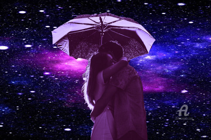 Artes digitais intitulada "Intergalactic Love" por Rodrigo Sousa, Obras de arte originais, Colagens
