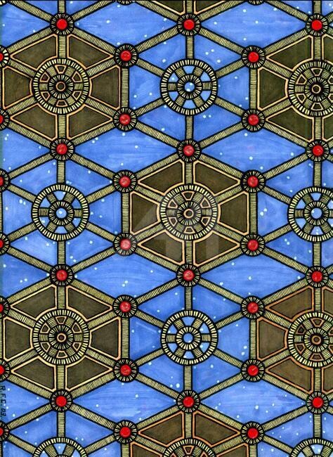Pintura intitulada "geometria-01" por Rodrigo Ferrario, Obras de arte originais,