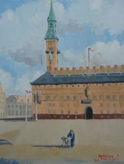 Pintura intitulada "Copenhagen" por Rodrigo Trevisan, Obras de arte originais,