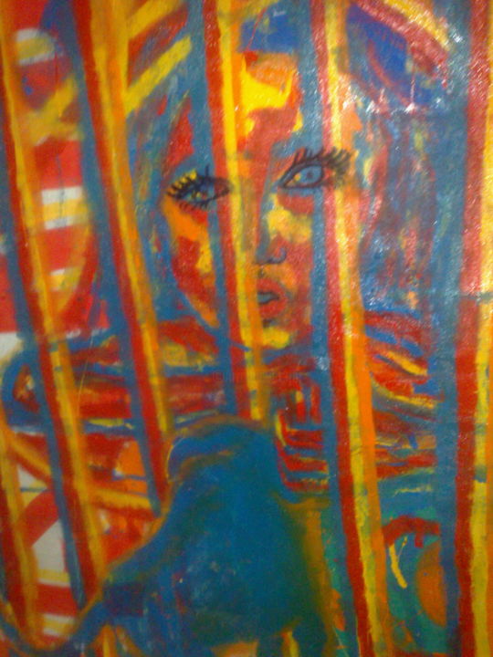 Pintura intitulada "Aprisionados" por Rofe Nosbor, Obras de arte originais,