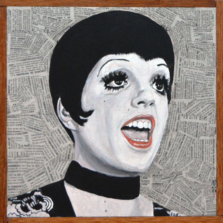 Pintura titulada "LIZA MINELLI" por Roge Fdez, Obra de arte original, Acrílico Montado en Panel de madera