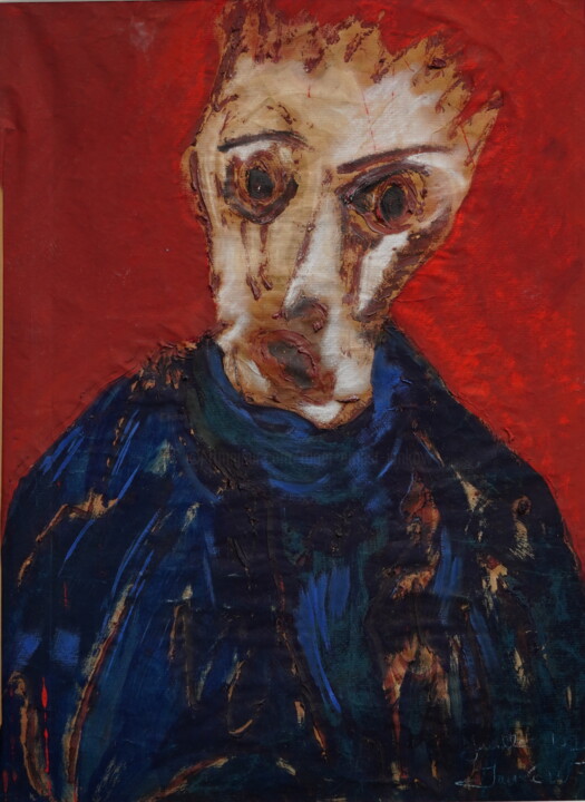 Peinture intitulée "Dis moi..comment c'…" par Roger Ernest Jankow, Œuvre d'art originale, Tempera