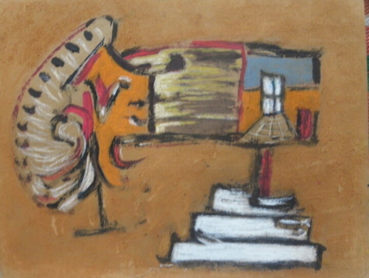 Peinture intitulée "Abstraction lyrique…" par Roger Ernest Jankow, Œuvre d'art originale, Gouache