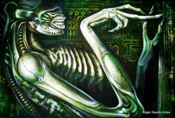 Pintura intitulada "Giger's The Redempt…" por Roger Gaulês, Obras de arte originais, Acrílico