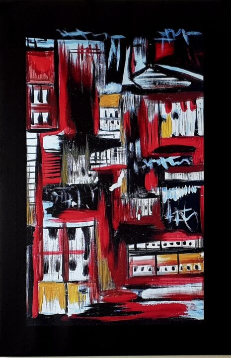 Painting titled "9-3" by Roger Grandisson, Original Artwork, Acrylic