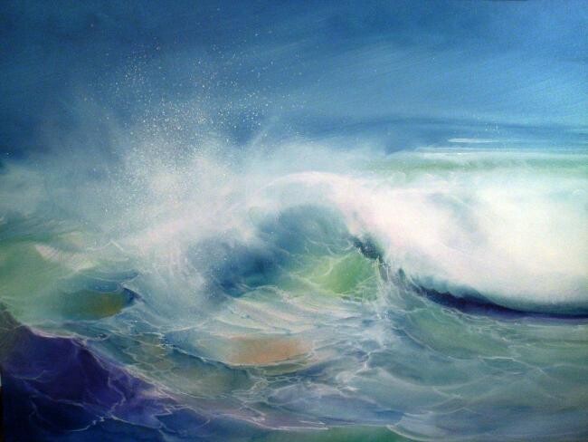 Pintura titulada "onda" por Roger Harb, Obra de arte original