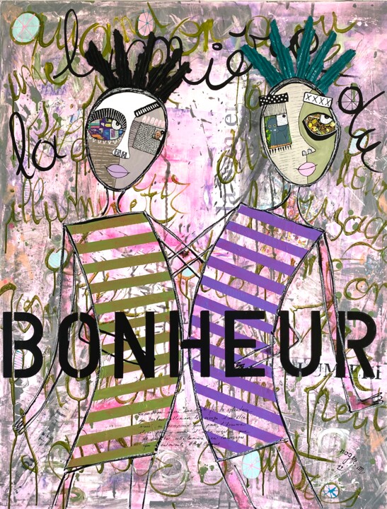 "La Lumière du Bonhe…" başlıklı Tablo Roger.M tarafından, Orijinal sanat, Akrilik Ahşap Sedye çerçevesi üzerine monte edilmiş