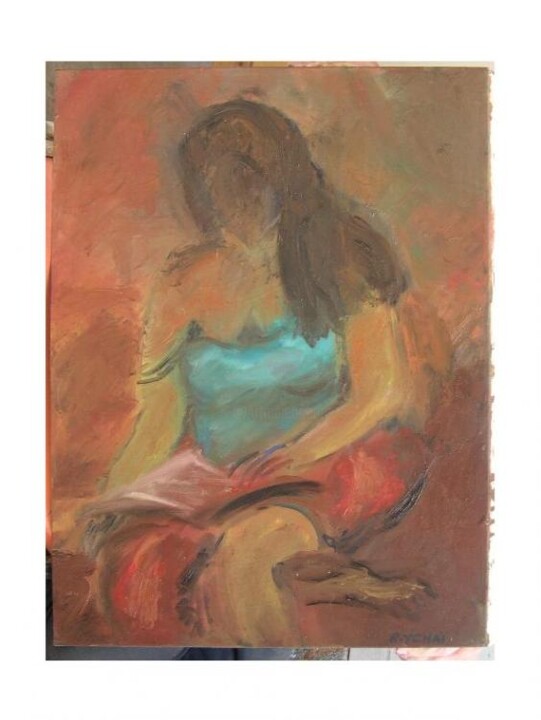 Painting titled "figure" by Roger Ychai, Original Artwork, Oil