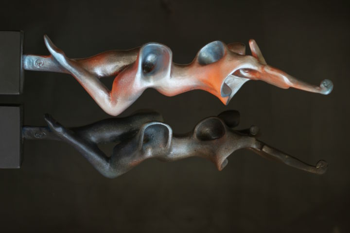 Sculpture titled "VIOLIN~TOUCH YOUR S…" by Art Of Roger, Original Artwork
