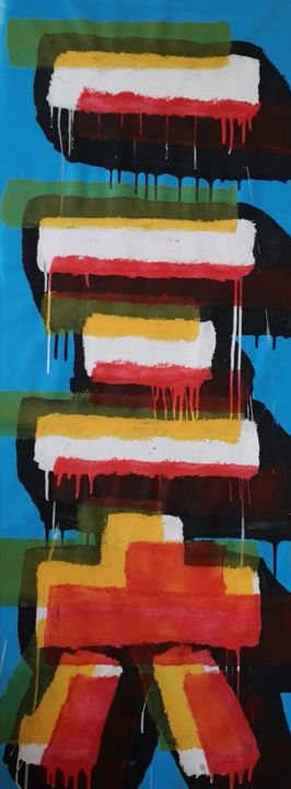 Painting titled "Hachiman" by Daniel Rohrböck, Original Art, Acrylic