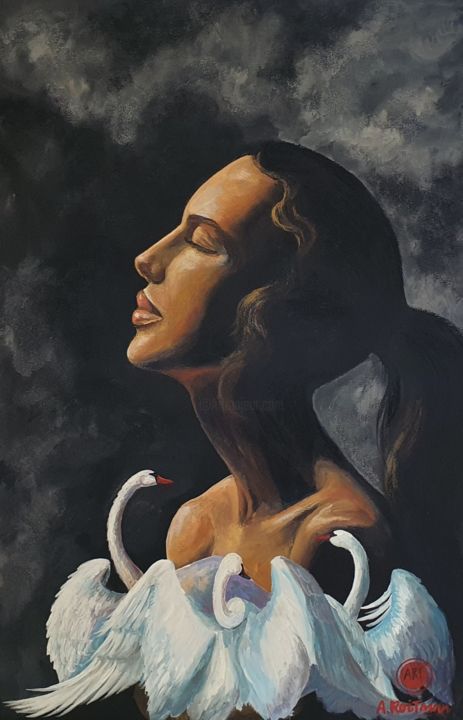 Ζωγραφική με τίτλο "Сюрреализм. Акрилов…" από Анна Ройтман, Αυθεντικά έργα τέχνης, Ακρυλικό