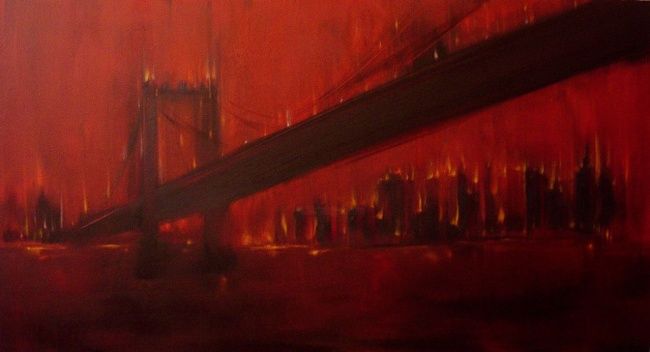 Painting titled "NYC Electrical Brid…" by Daniel Rossi, Original Artwork