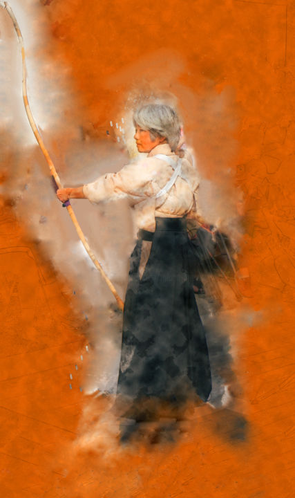 Photography titled "japanese-archery-ed…" by Roland Bouvier, Original Artwork