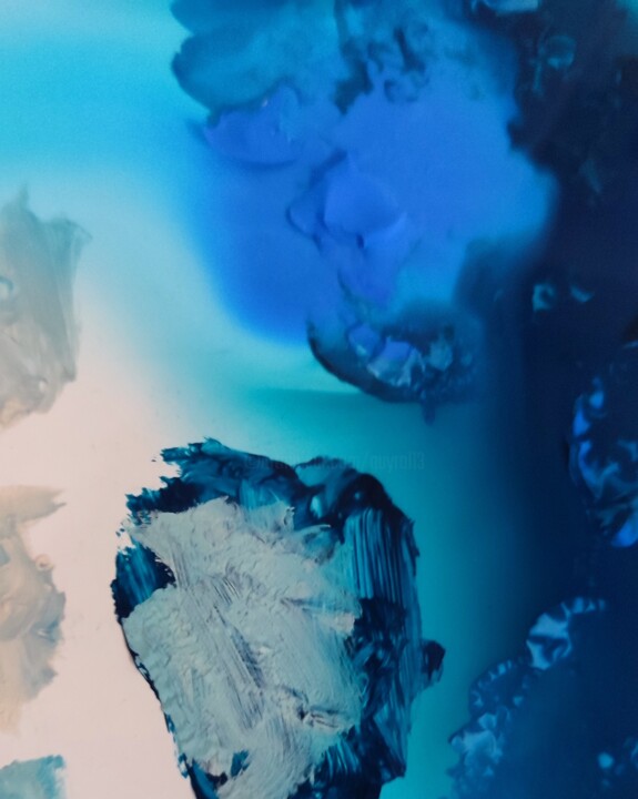 Photographie intitulée "Strange bleue space" par Roland Guyomard, Œuvre d'art originale, Photographie numérique