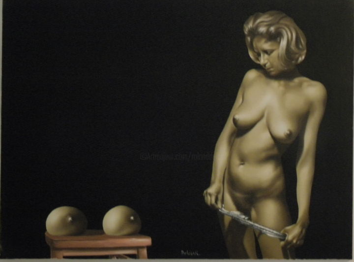 Peinture intitulée ""Sans Paroles"" par Roland Delcol, Œuvre d'art originale, Huile