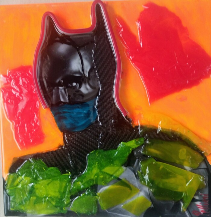 Schilderij getiteld "batman :9" door Rolando Pellini, Origineel Kunstwerk, Digitaal Schilderwerk