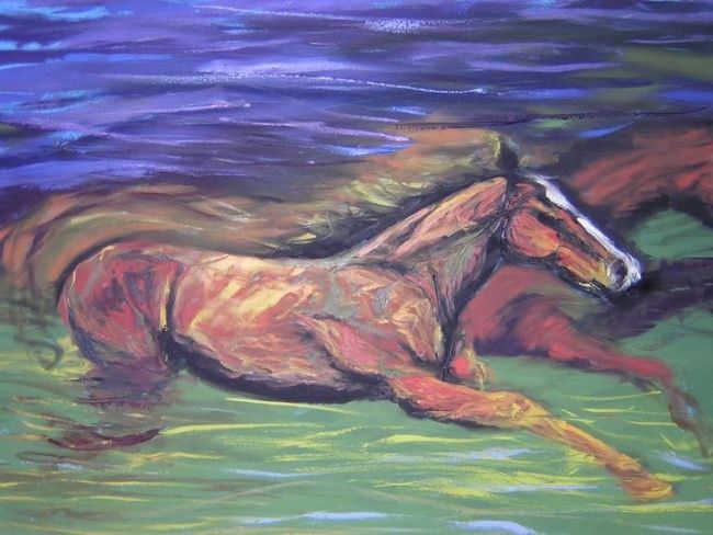 Pintura titulada "horses" por Bele, Obra de arte original