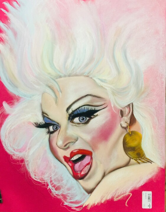 Painting titled "Divine!" by Romà Roka, Original Artwork, Pastel