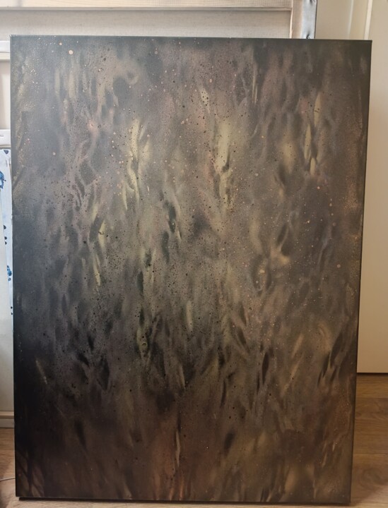 Картина под названием "La flamme du coeur" - Romain Bly, Подлинное произведение искусства, Рисунок распылителем краски