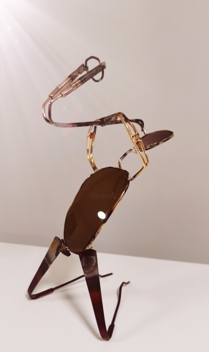 Sculpture titled "Saxophone" by Romain Boussard (H3), Original Artwork, Metals