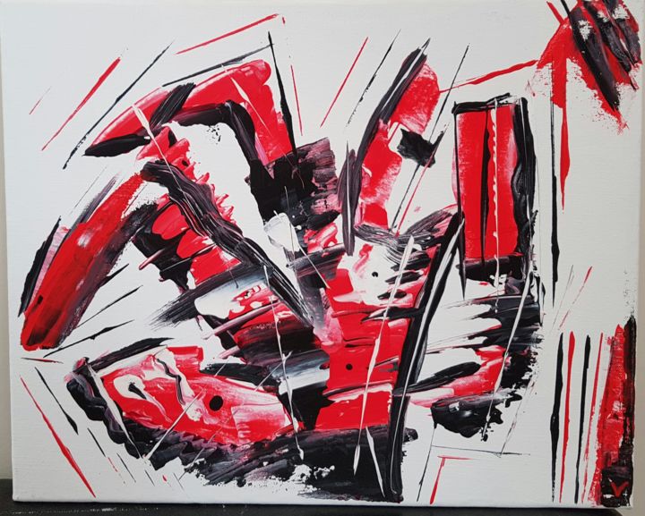 Peinture intitulée "Commencement" par Mr V, Œuvre d'art originale, Acrylique