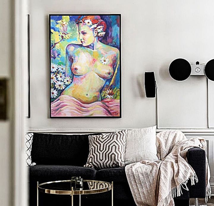 Painting titled "Nude Painting" by Roman Ivanyshyn, Original Art, Oil