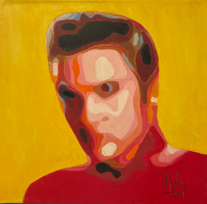 Malerei mit dem Titel "ELVIS, portrait" von Román Manrique De Lara, Original-Kunstwerk, Öl