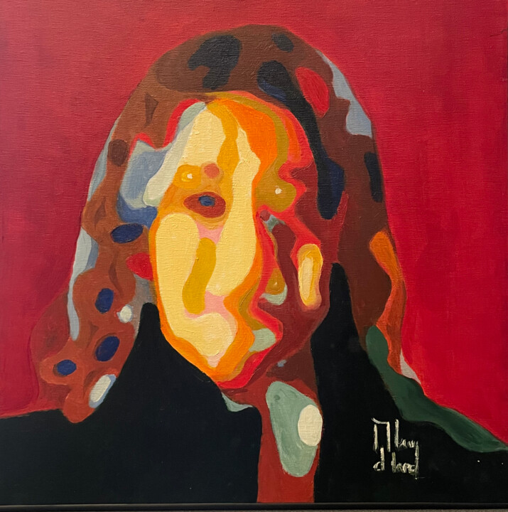 Painting titled "RETRATO DE ZAHA HAD…" by Román Manrique De Lara, Original Artwork, Oil