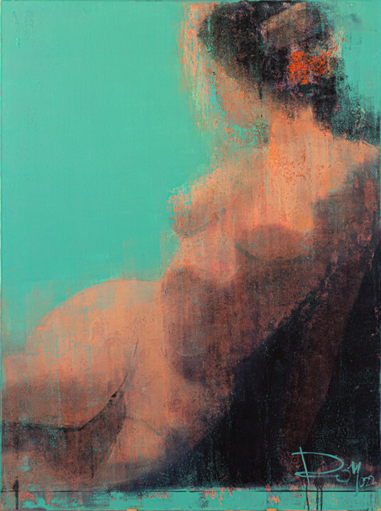 Painting titled "Nude II" by Roman Naiden, Original Artwork, Oil
