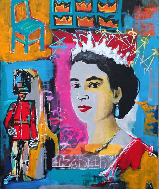 Schilderij getiteld "Elizabeth" door Roman Rabyk, Origineel Kunstwerk, Acryl