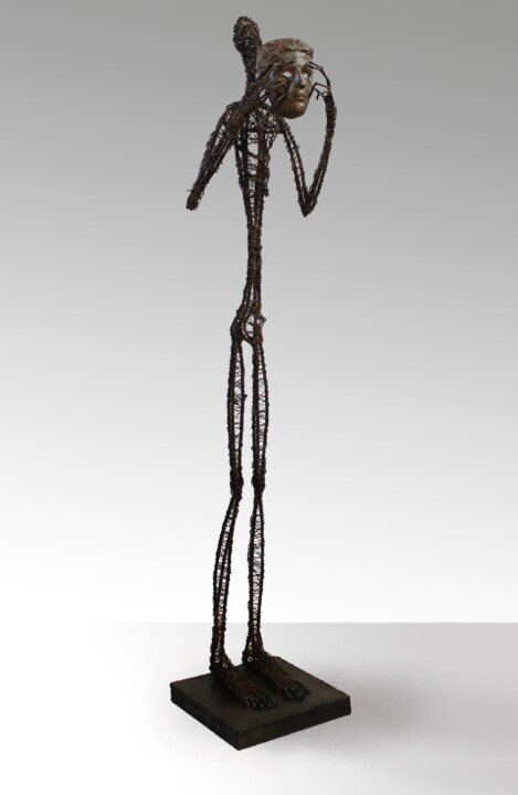 Sculpture titled "Actor" by Roman Rabyk, Original Artwork, Metals