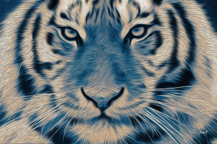 Arts numériques intitulée "tigre.jpg" par Roman Drea, Œuvre d'art originale