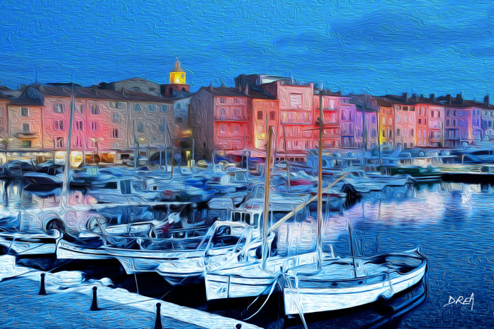 Digitale Kunst getiteld "saint-tropez-4.jpg" door Roman Drea, Origineel Kunstwerk