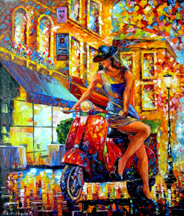 Painting titled "Italy style" by Roman Fedosenko, Original Artwork, Oil