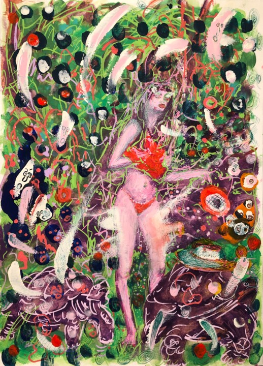 Pittura intitolato "Exotica" da Romano Valsky, Opera d'arte originale, Acrilico