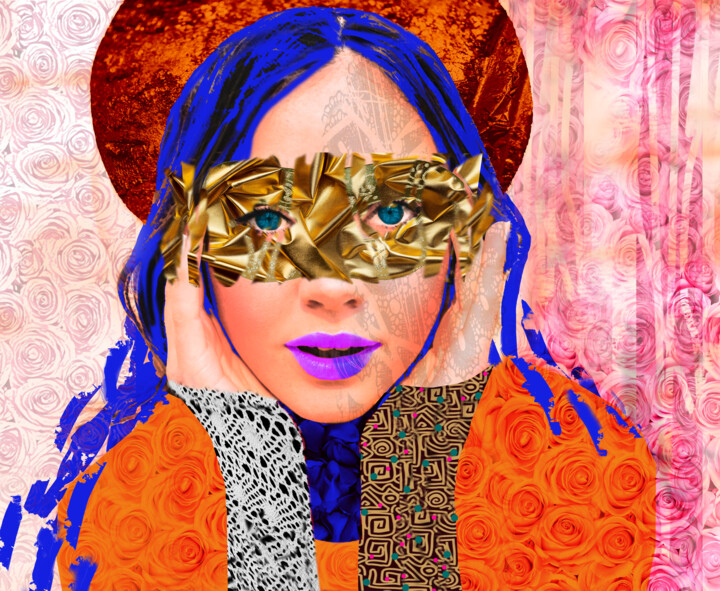 Digital Arts titled "Mask" by Romaya Puchman, Original Artwork, Digital Painting