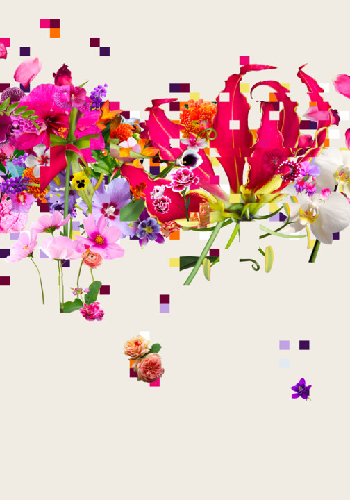 Digital Arts titled "'Emma' or flower co…" by Romeo Madonna, Original Artwork, Digital Collage