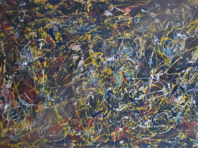 Painting titled "Abstrata impression…" by Romeo Zanchett, Original Artwork, Enamel