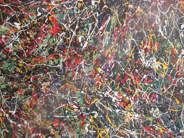 Pittura intitolato "Abstrata expression…" da Romeo Zanchett, Opera d'arte originale, Smalto Montato su Telaio per barella in…