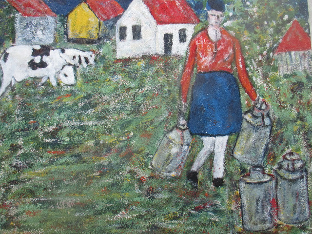Pintura intitulada "A camponesa" por Romeo Zanchett, Obras de arte originais, Tinta de esmalte