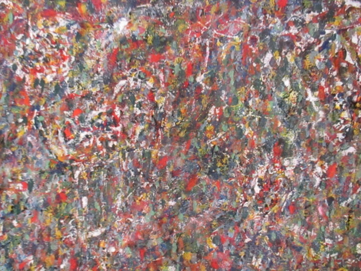 Painting titled "Mundo colorido" by Romeo Zanchett, Original Artwork, Enamel