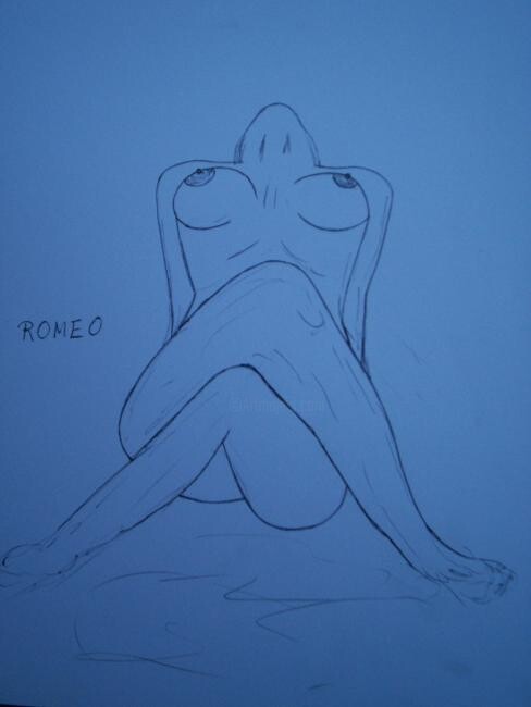 Pintura intitulada "Mulher" por Romeo Zanchett, Obras de arte originais