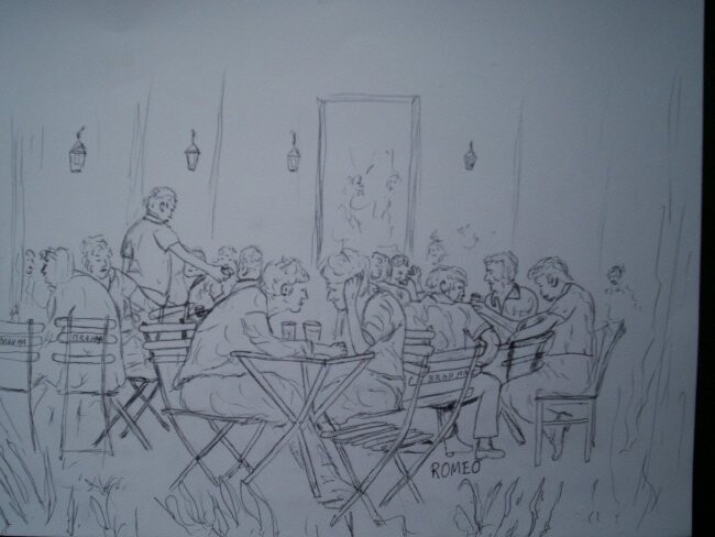 Drawing titled "BAIXO LEBLON" by Romeo Zanchett, Original Artwork