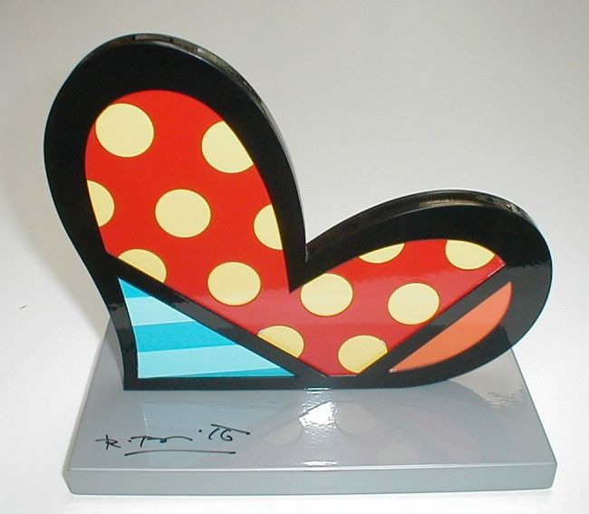 Sculpture titled "For You" by Romero Britto, Original Artwork