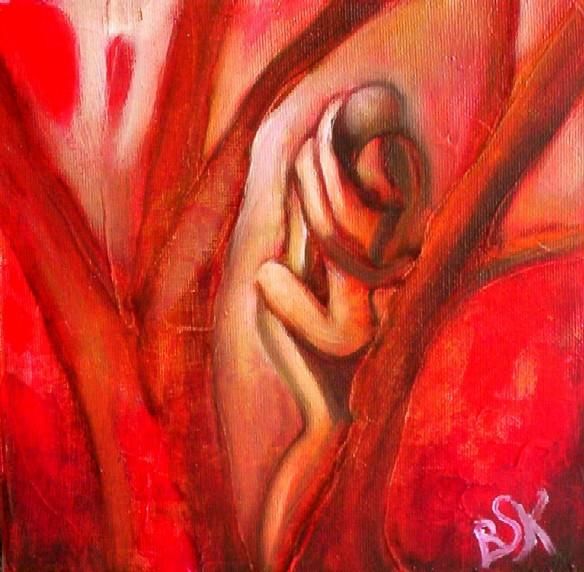 Painting titled "tantra" by Eva Romeska, Original Artwork