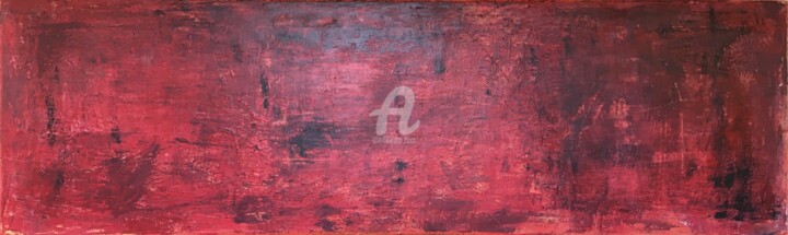 Painting titled "Red Abstract" by Romros, Original Artwork, Acrylic