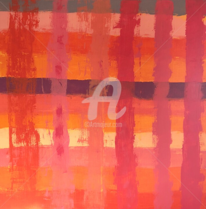 Painting titled "Orange" by Romros, Original Artwork, Acrylic