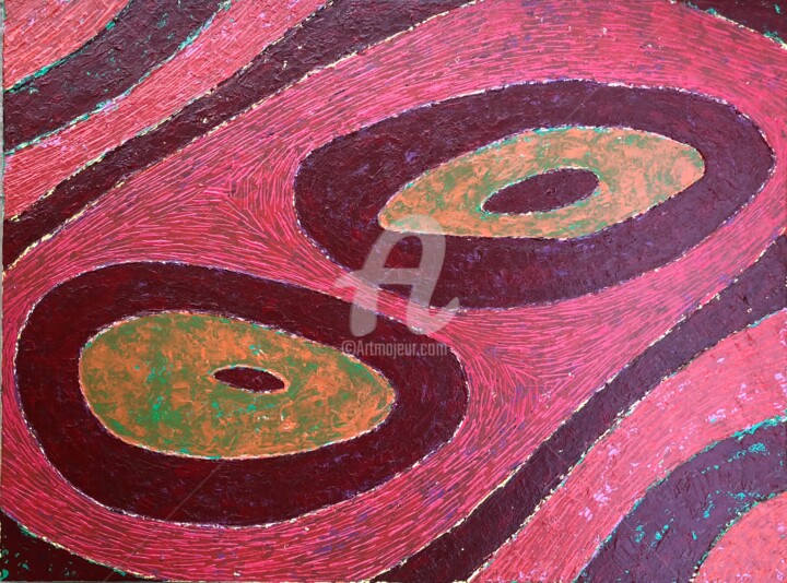Картина под названием "Another look" - Romros, Подлинное произведение искусства, Акрил Установлен на Деревянная рама для нос…