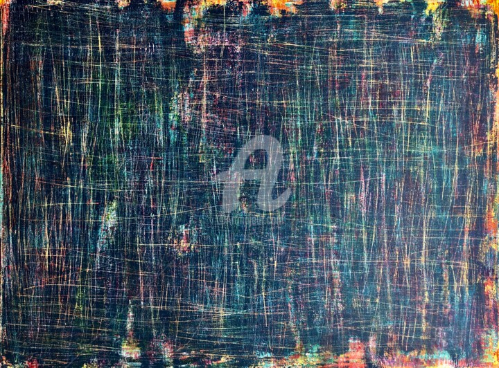 Картина под названием "Multicolor" - Romros, Подлинное произведение искусства, Акрил Установлен на Деревянная рама для носил…
