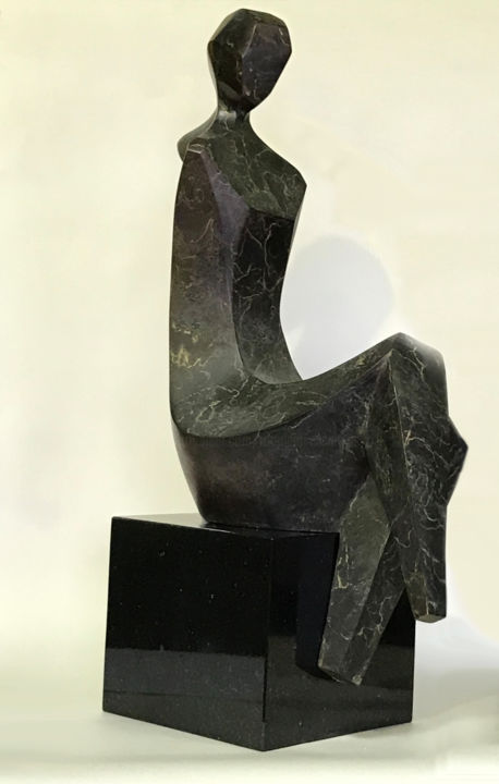 Sculpture titled "" Focused"" by Romuald Wisniewski, Original Artwork, Metals